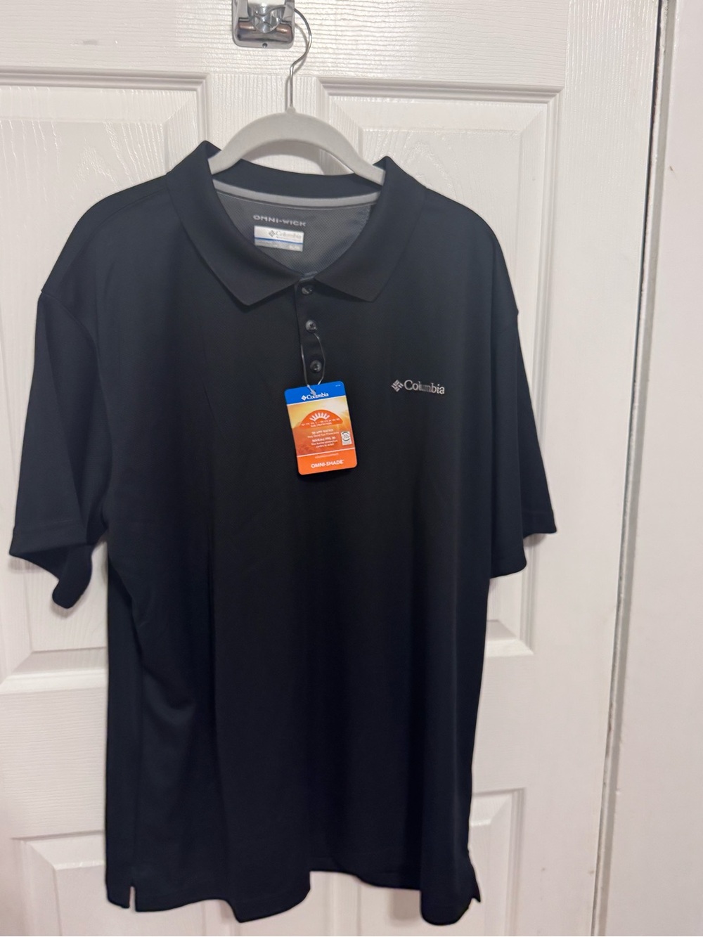 Columbia Black Short-Sleeve Omni-Wick Polo